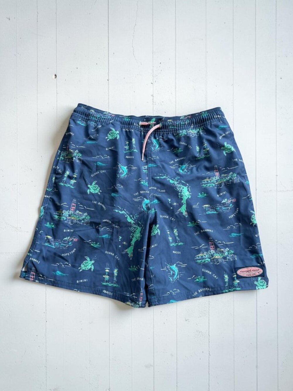 VINEYARD VINES Boys Blue Bermuda Swim Shorts Size Large